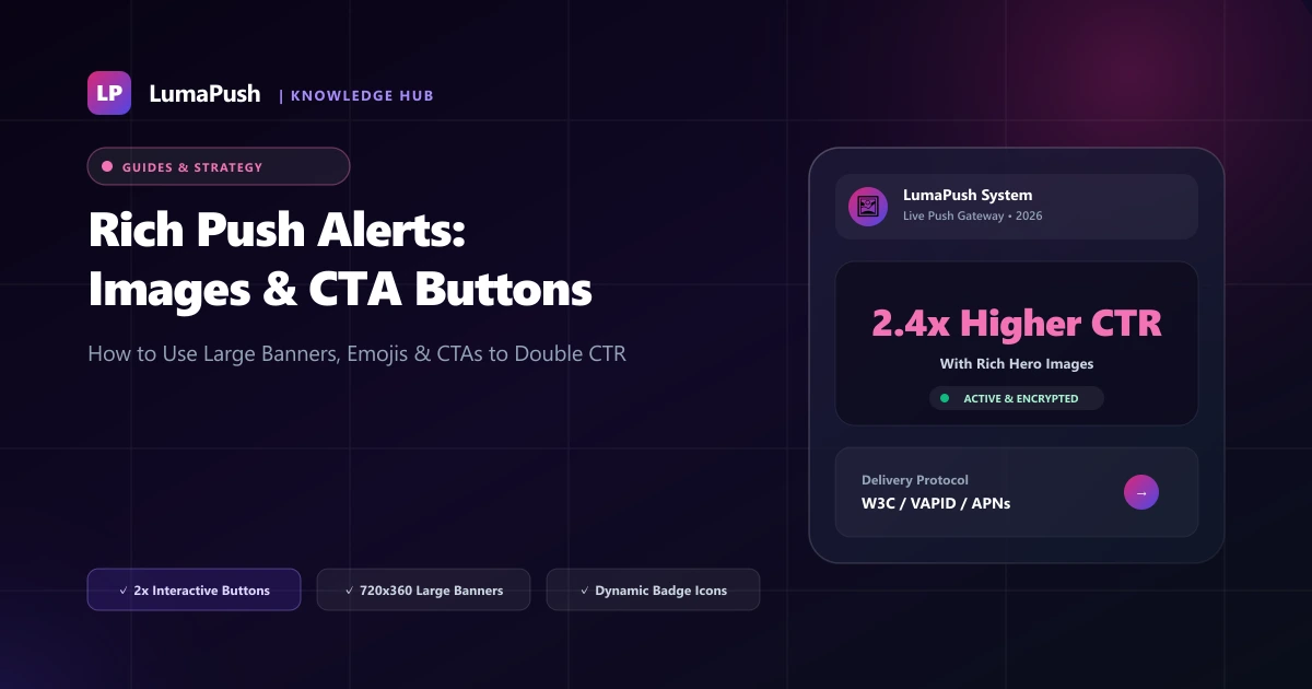 Rich Push Notifications: How to Use Action Buttons, Large Images & Emojis to Double CTR