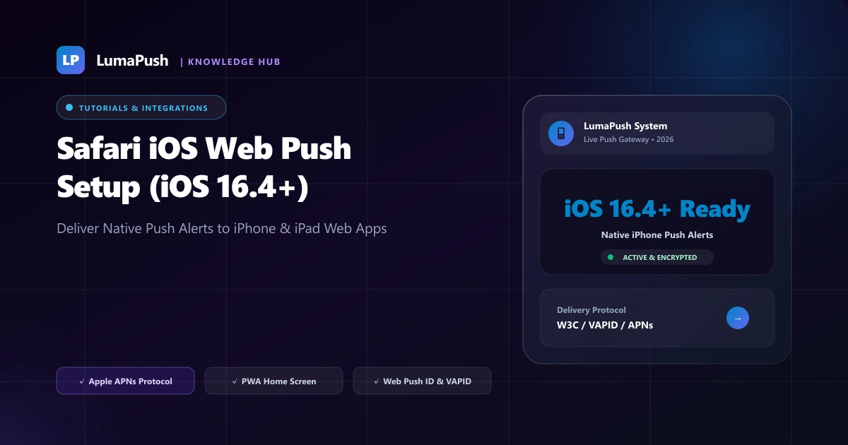 Safari iOS Web Push Notifications: How to Setup iPhone & iPad Push on iOS 16.4+