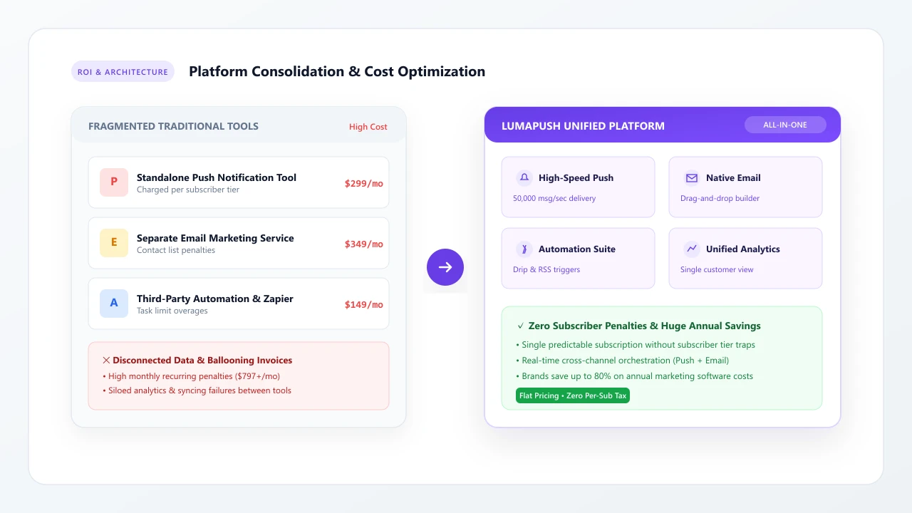 Why Modern Brands Are Switching from OneSignal & Mailchimp to LumaPush: Complete Feature + ROI Breakdown